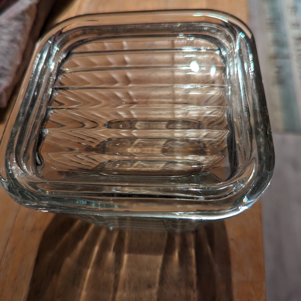 Retro 1932 Anchor Hocking small square refrigerator dish